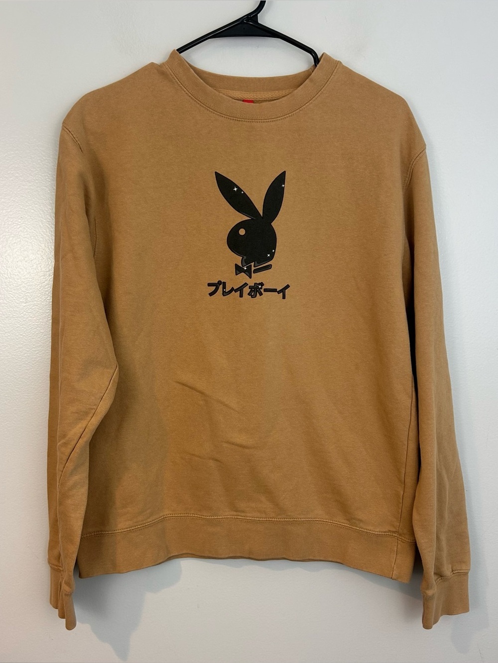 Playboy Club Tokyo, Japan Tan/Brown Crewneck Sweatshirt Pullover Size Medium